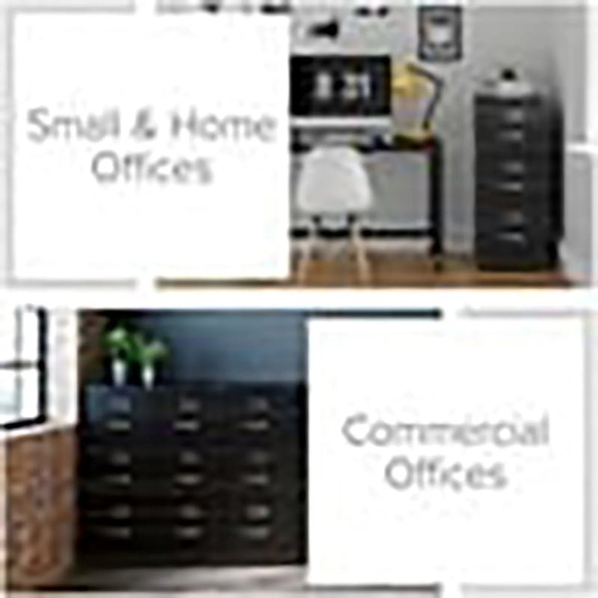 22" 3-Drawer Black Metal File Cabinet S67976