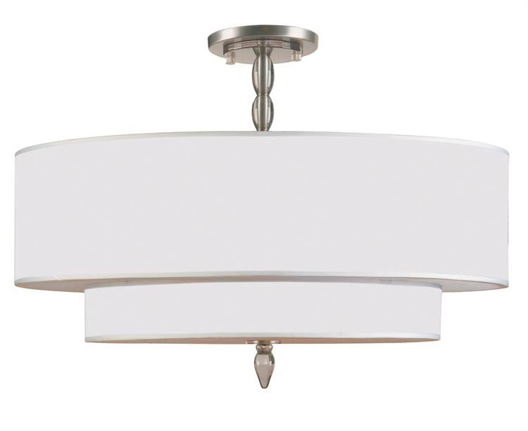 5 Light Satin Nickel Semi-Flush Ceiling Light A3497