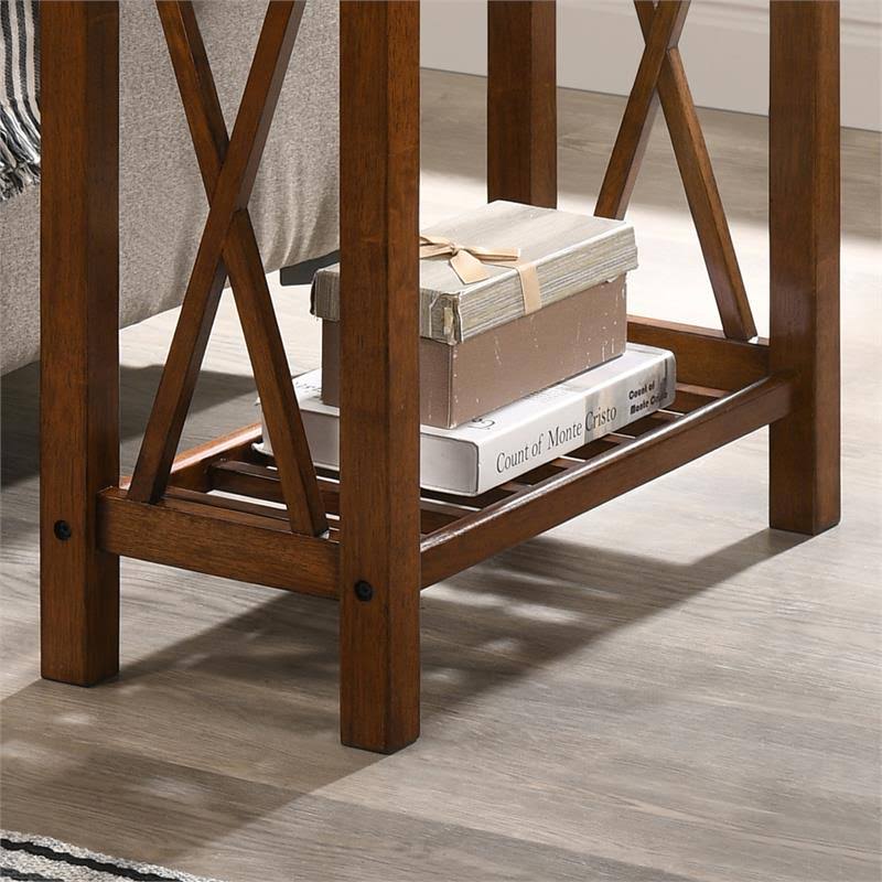 Medium Oak Wood Side Table J86022