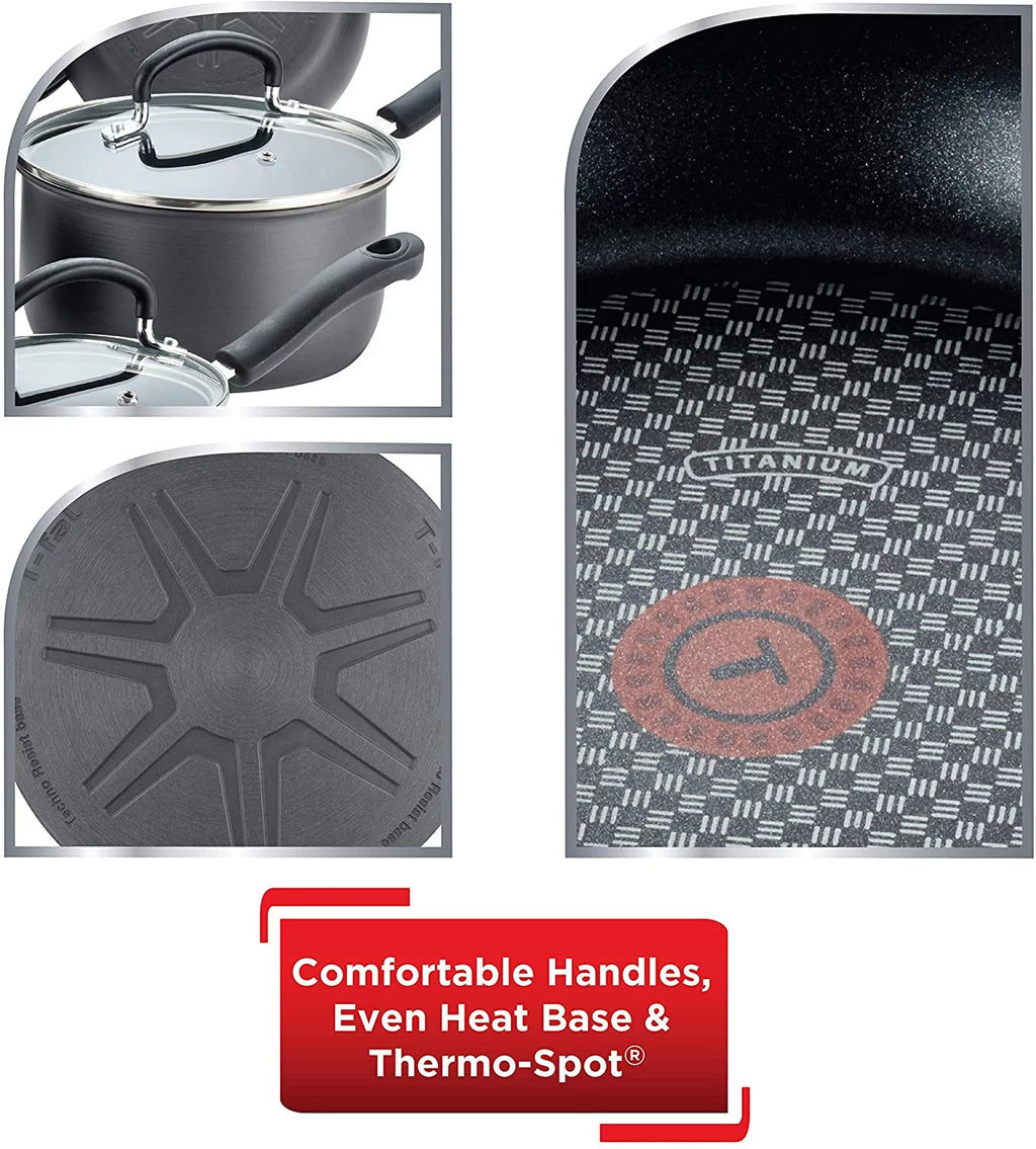 12 Piece Hard Anodized Nonstick Cookware Set Y186