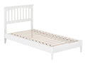 White Twin XL Solid Wood Low Profile Platform Bed L984864