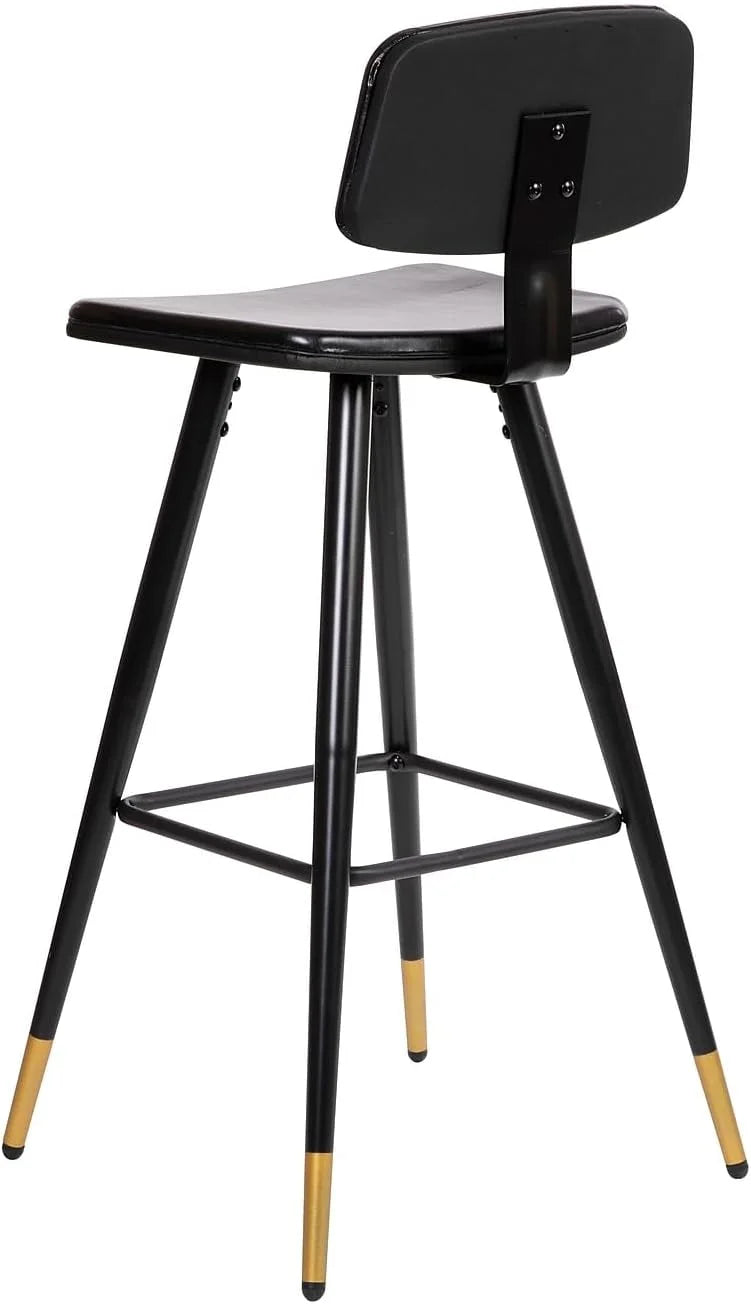 Black Adjustable Low Back Barstool W140321