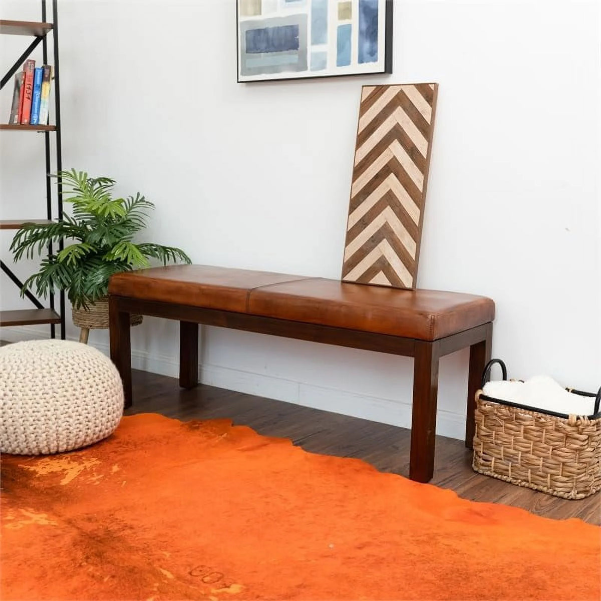 Genuine Leather Bench Q220847