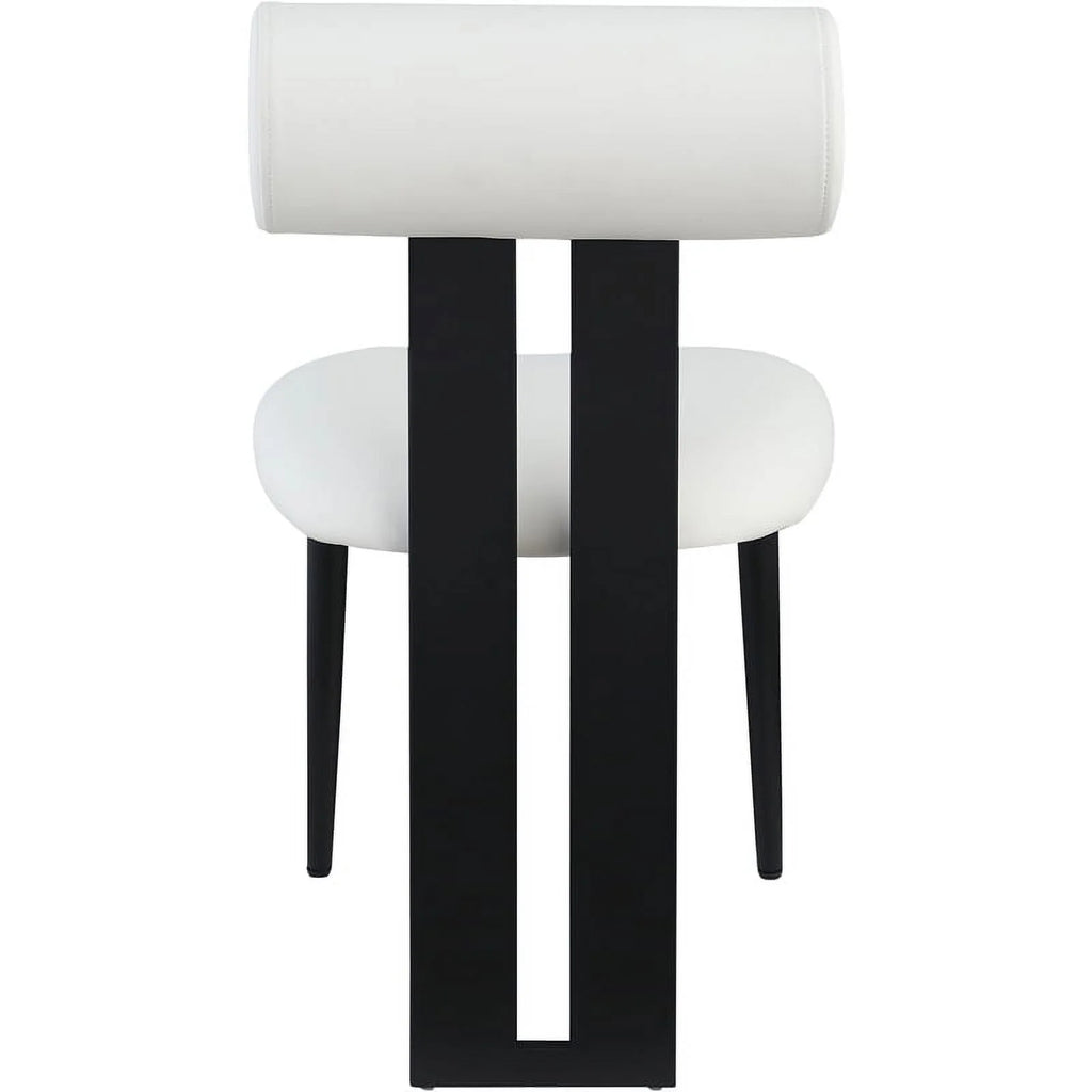Cream Vegan Leather Dining Chair Set of 2 T608