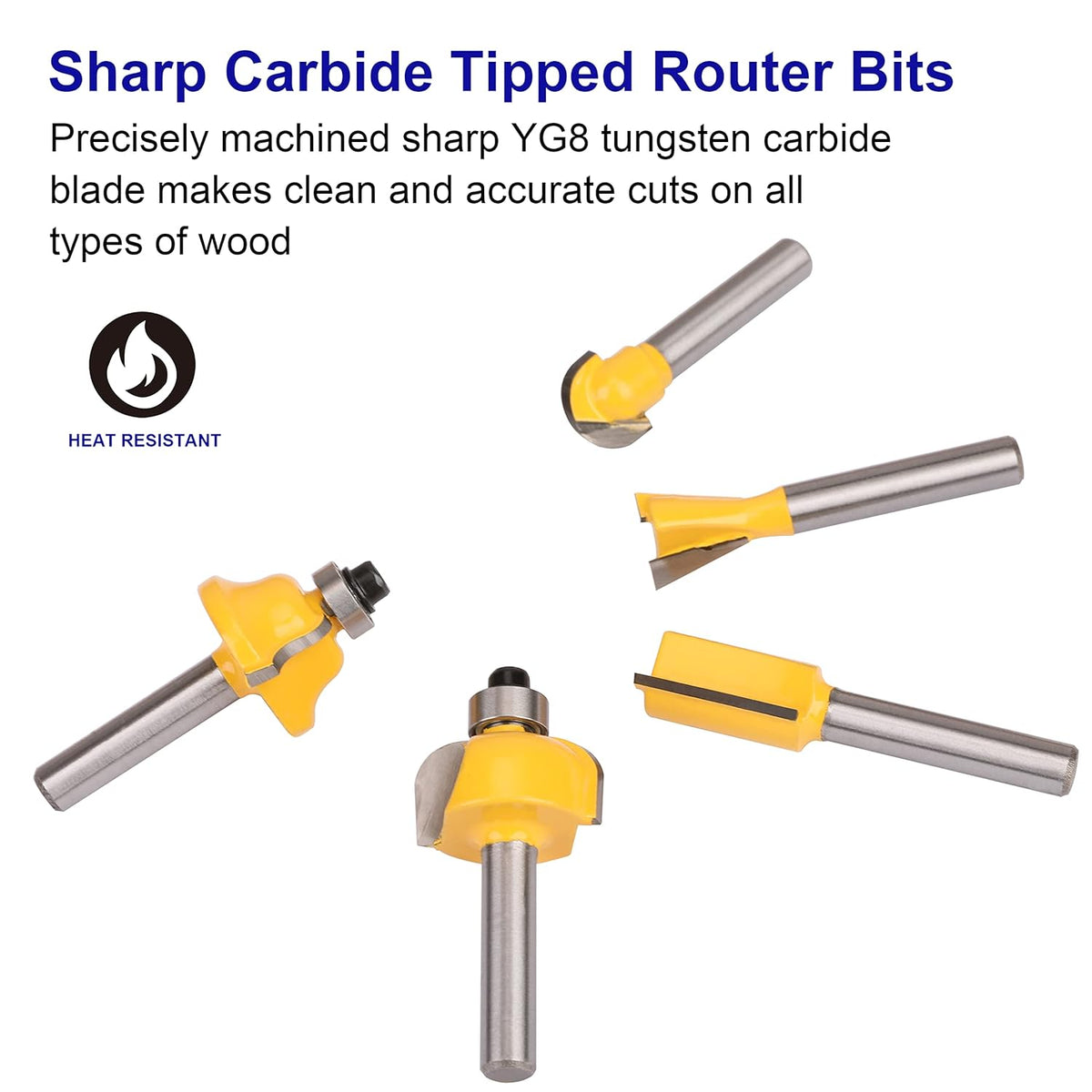 35 Piece Tungsten Carbide Router Bits Set with 1/4 Shank R159938