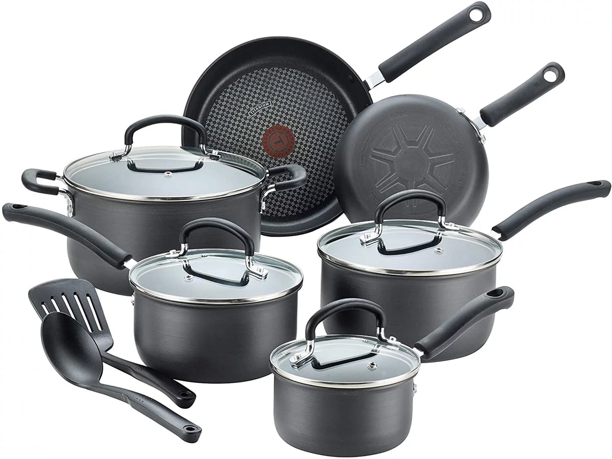 12 Piece Hard Anodized Nonstick Cookware Set Y186
