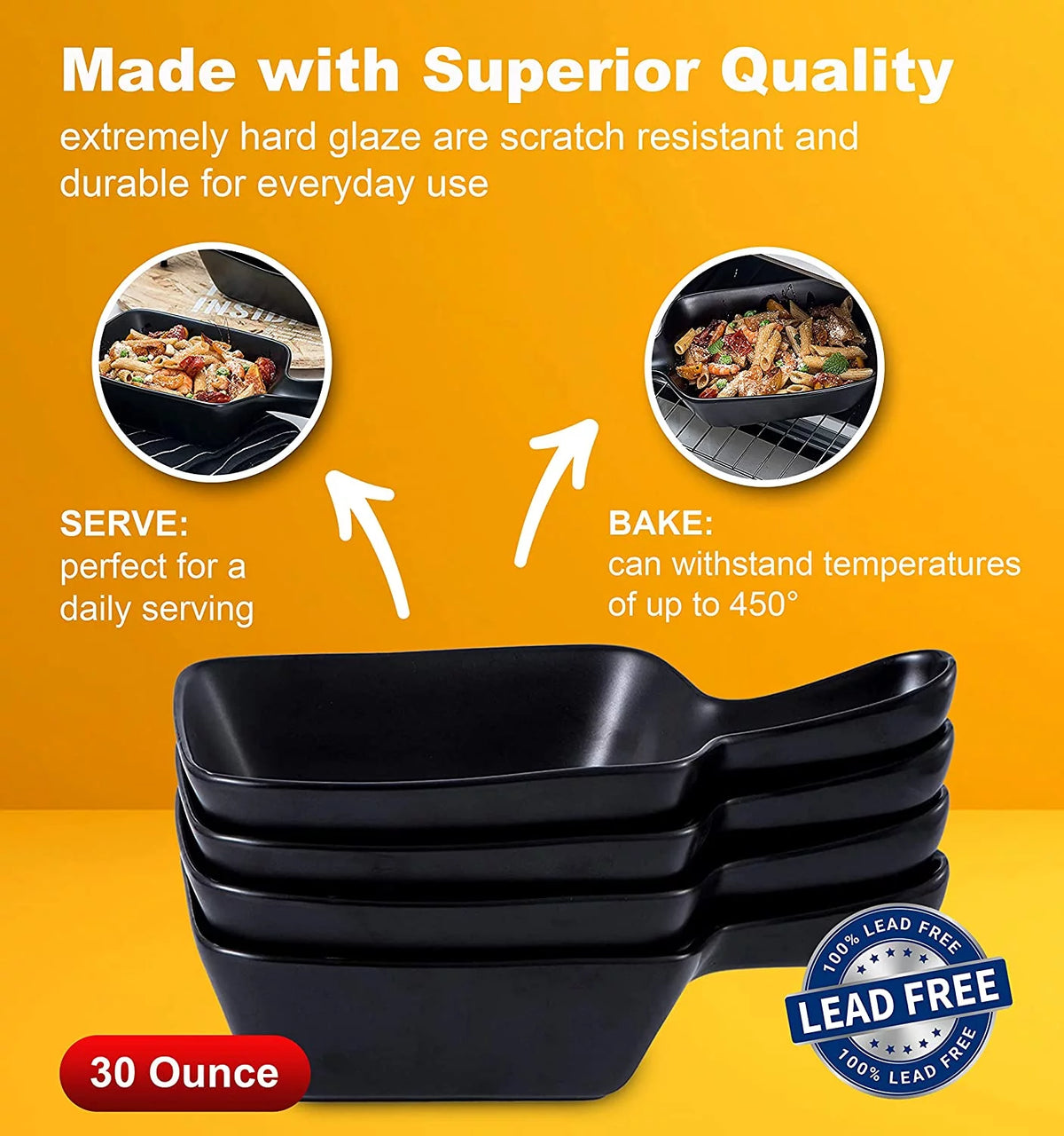 30 Ounce Set Of 4 Stackable Soup Bowls P838