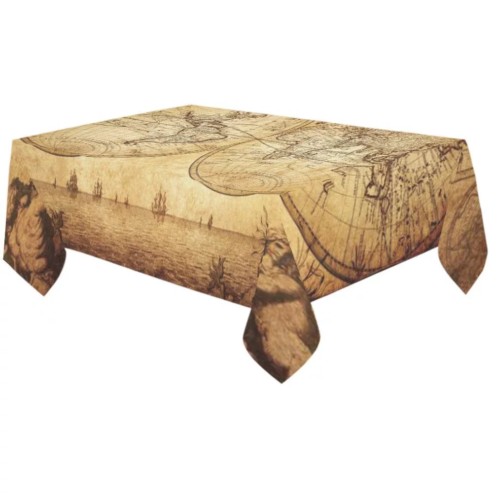 Cotton Linen Tablecloth 60x120 Inches Yellow I281