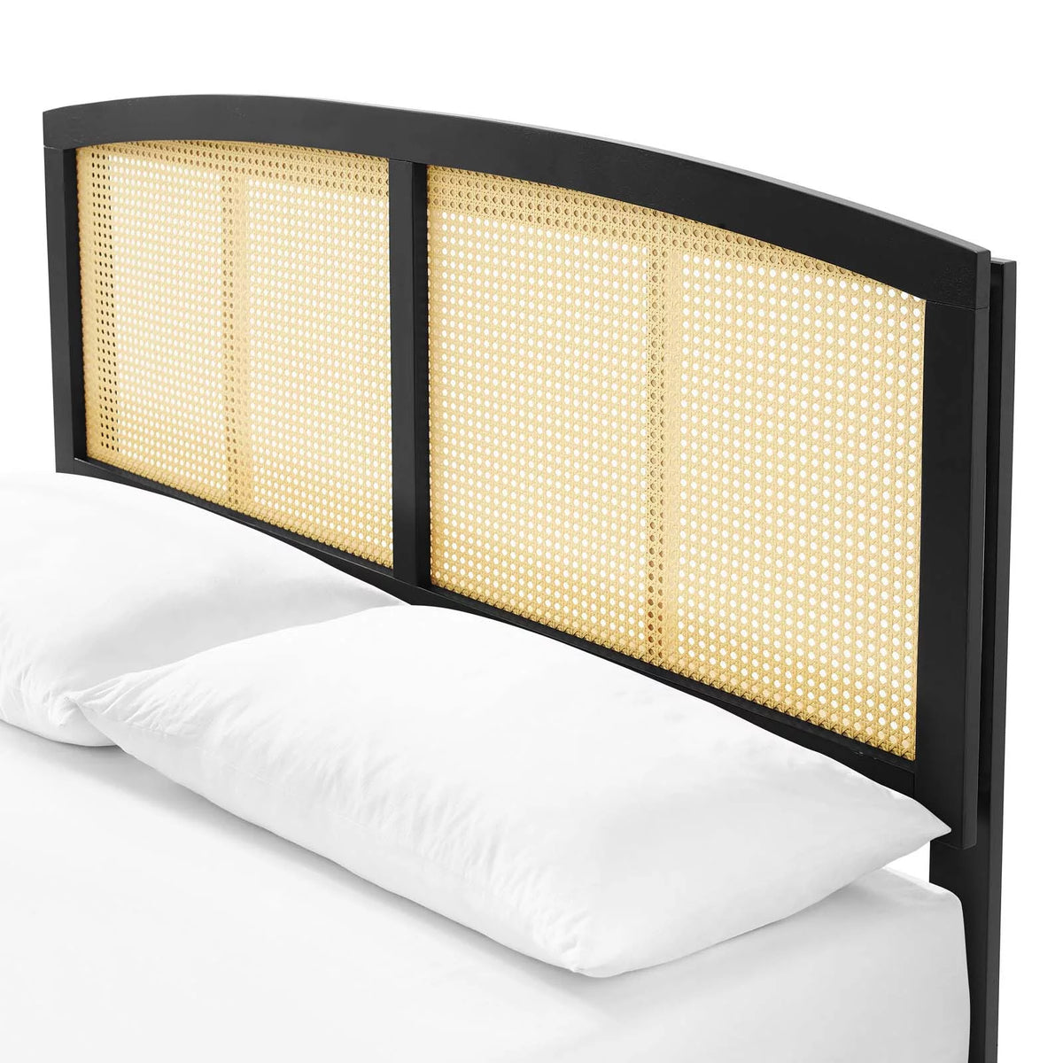 Black Wood Full Size Platform Bed Frame A689