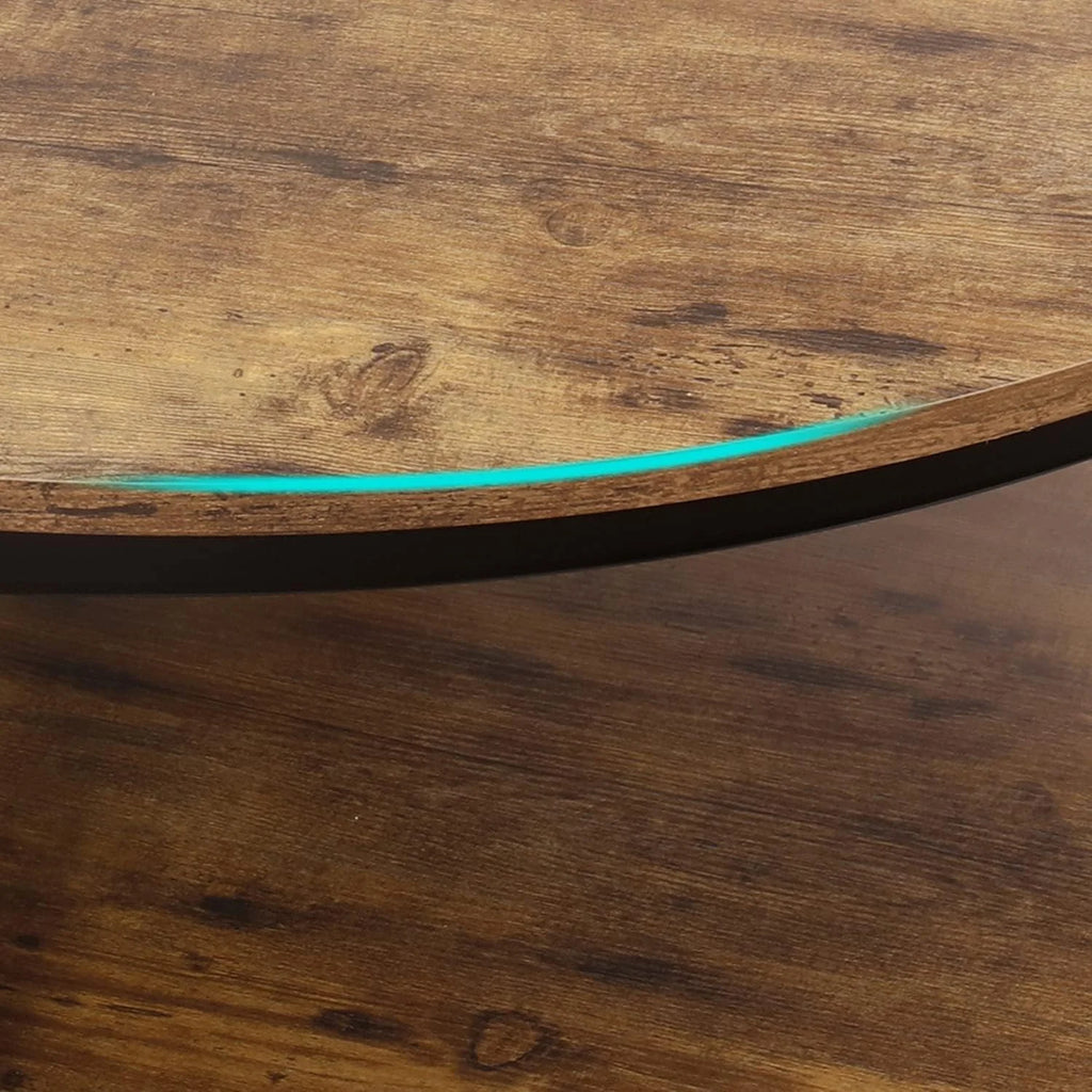 35.8 Inch Wood Coffee Table with Storage E164