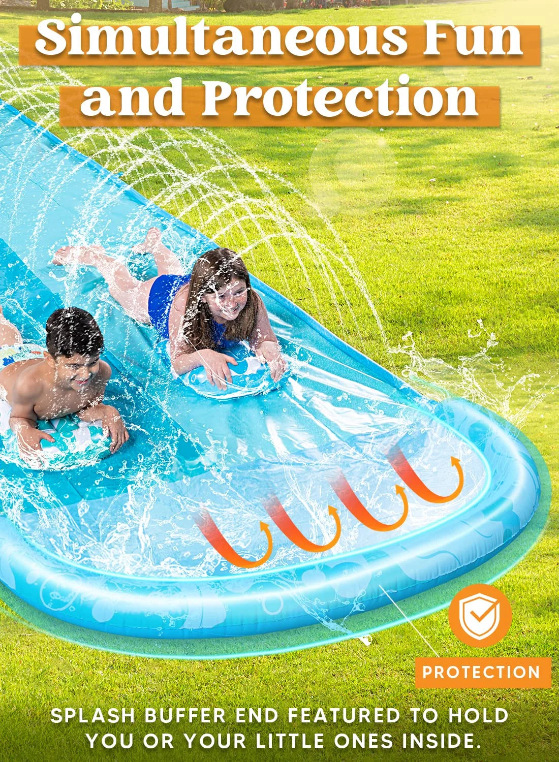 Water Slides with 2 Boogie Boards J714