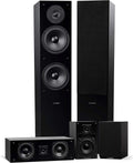 5.0 Channel Surround Sound Speaker System Natural Walnut V1116