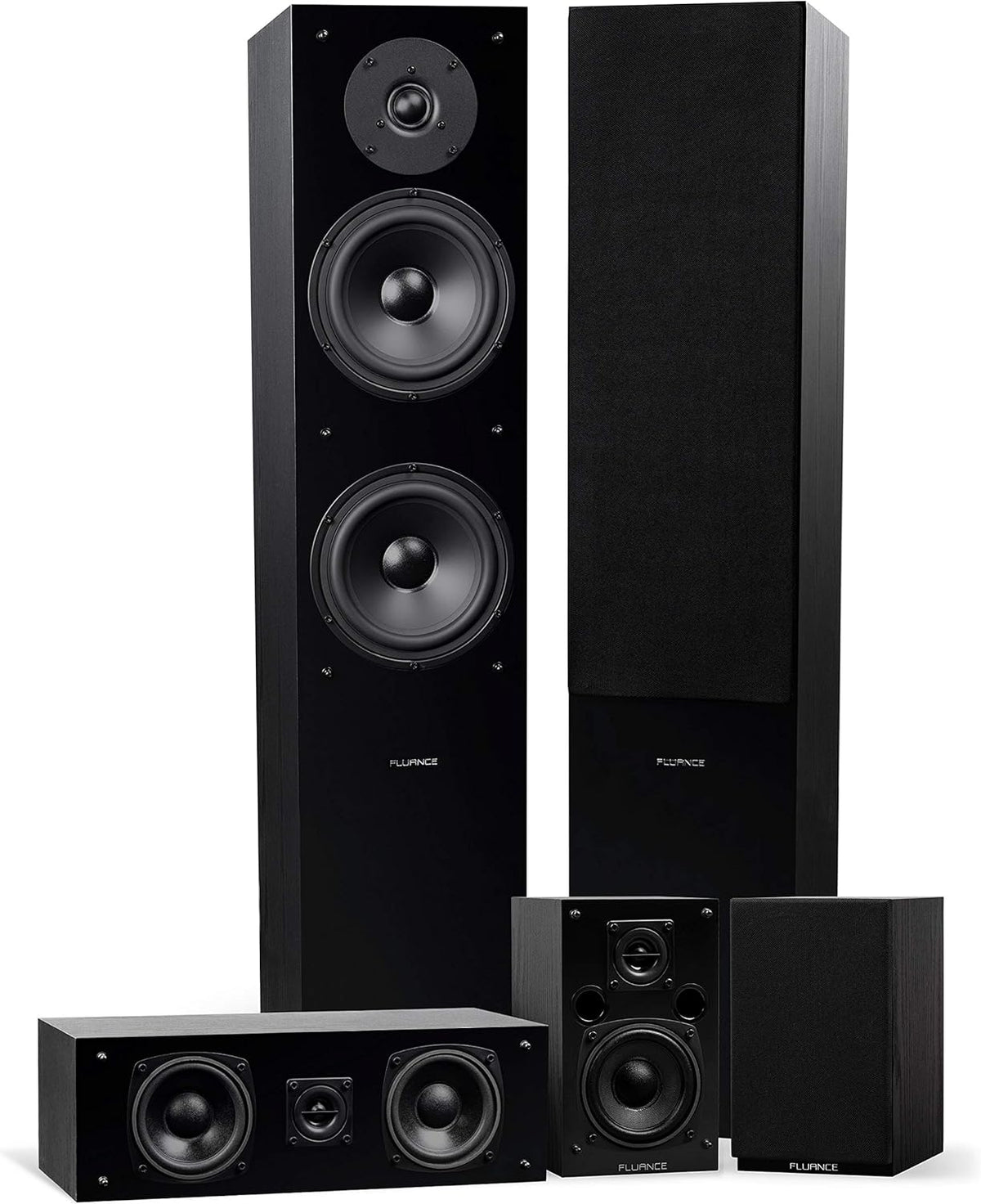 5.0 Channel Surround Sound Speaker System Natural Walnut V1116