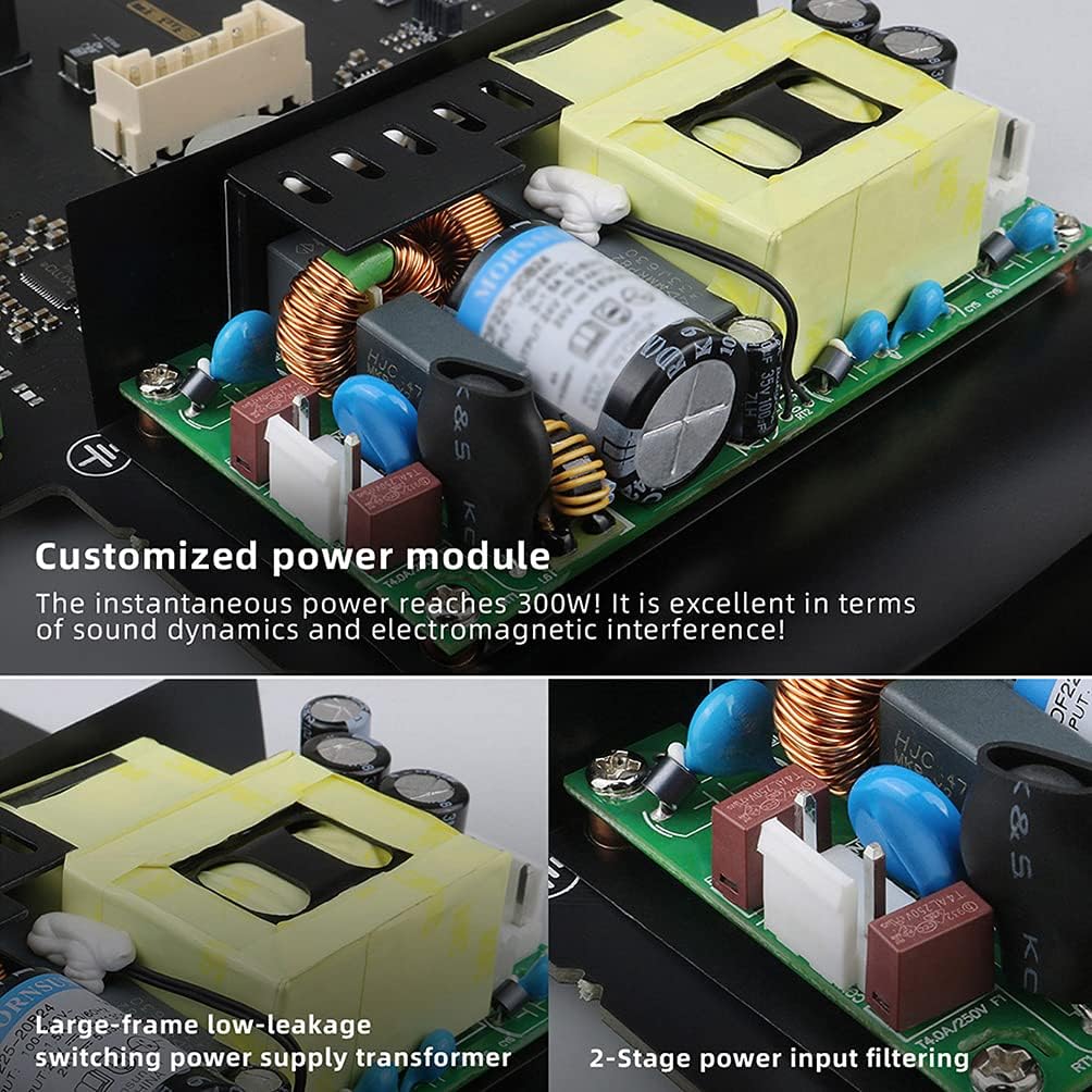 Digital Power Amplifier 150W×150W 2 Channel Desktop Amp with Remote Control B6288
