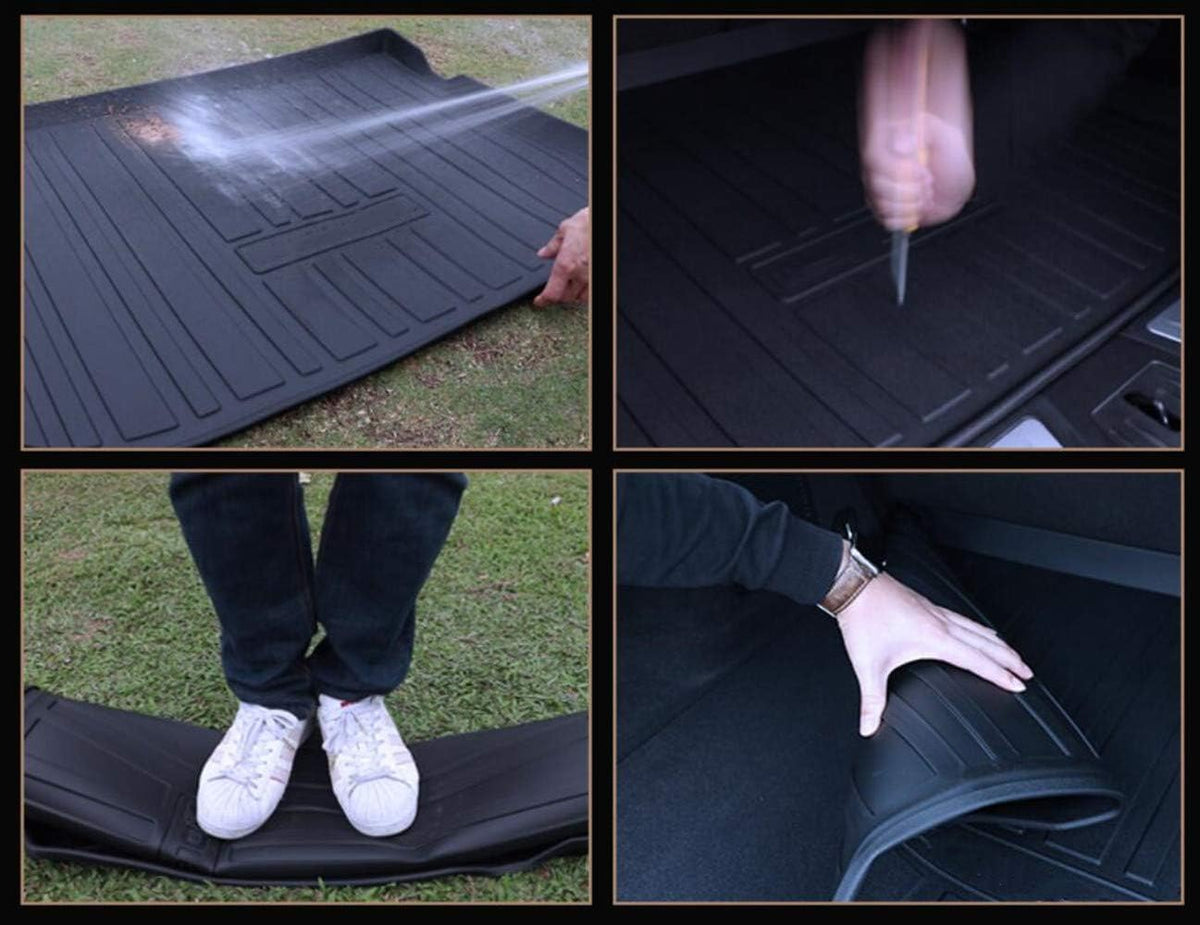 Black TPO Rear Cargo Liners Trunk Tray Mats T548