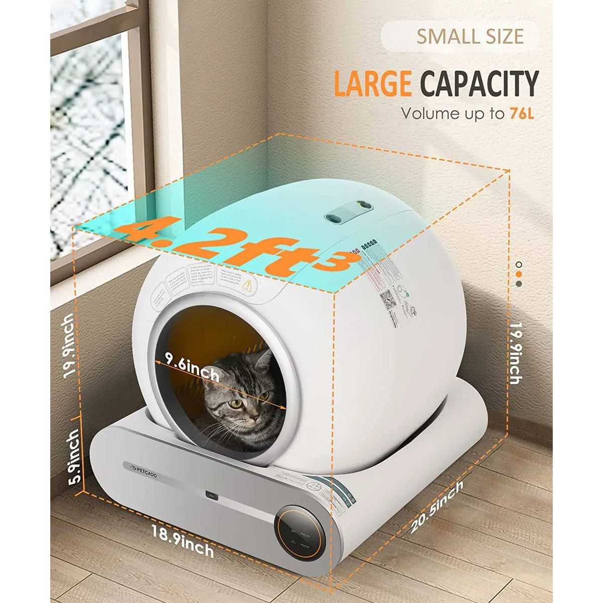Self-Cleaning Automatic Cat Litter Box with APP Control E710423