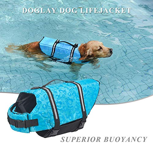 Adjustable Dog Life Jacket with Reflective Stripes W248