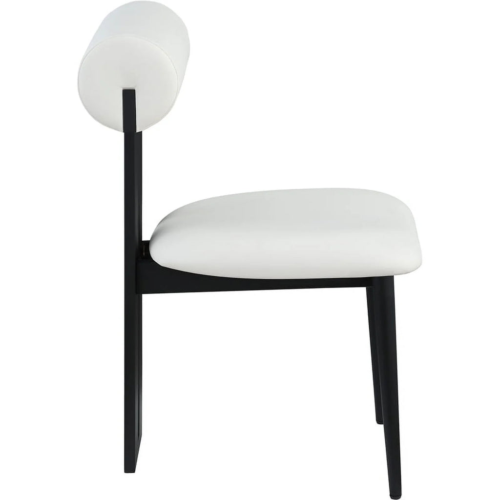 Cream Vegan Leather Dining Chair Set of 2 T608