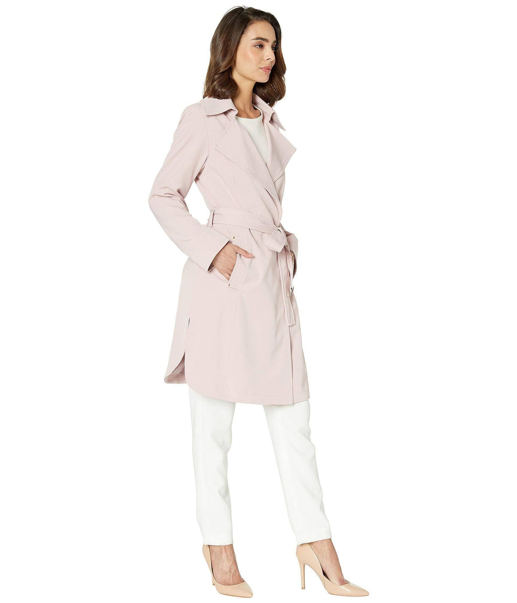 Belted Trench, Dusty Pink E979