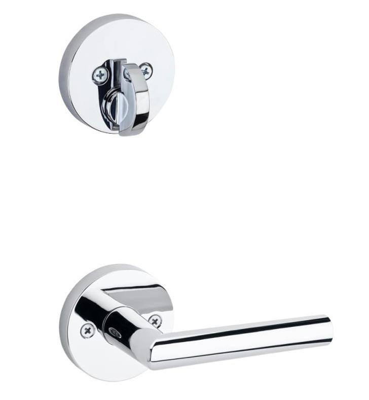 Satin Chrome Single Cylinder Interior Pack with Square Rosette M173