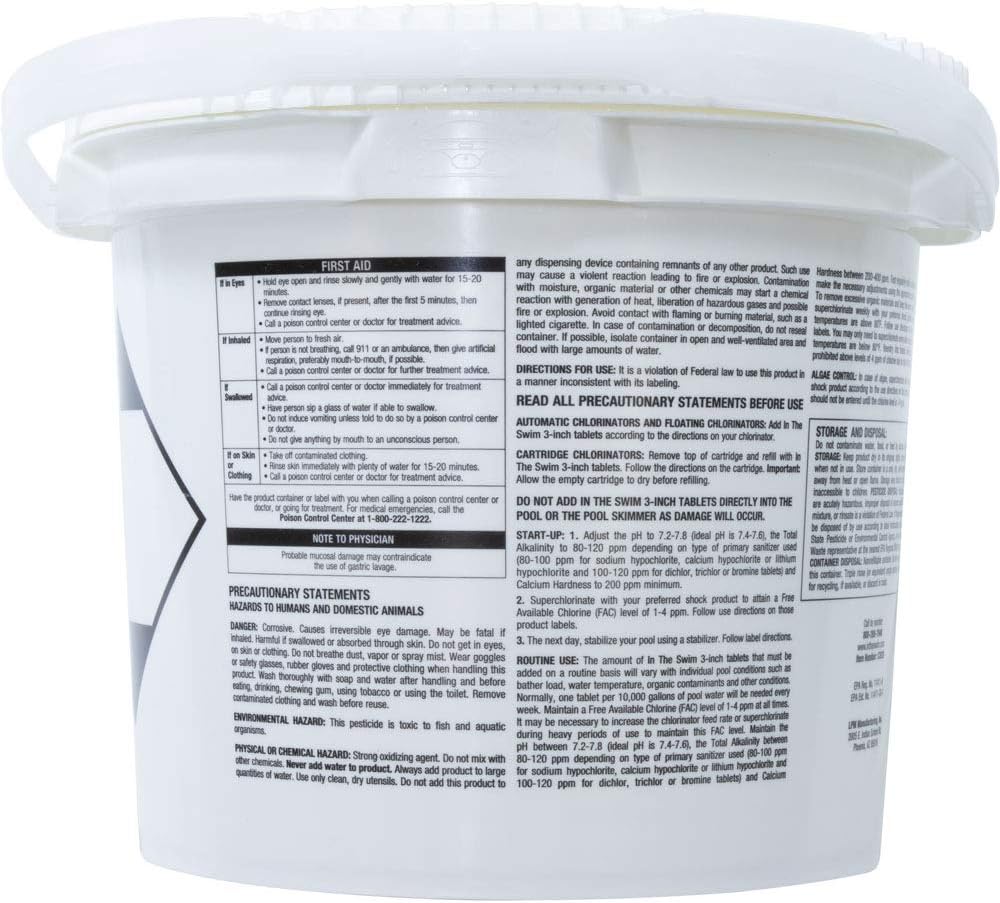 3 Inch Stabilized Chlorine Tablets - 90% Available Chlorine - 10 Pounds X7003