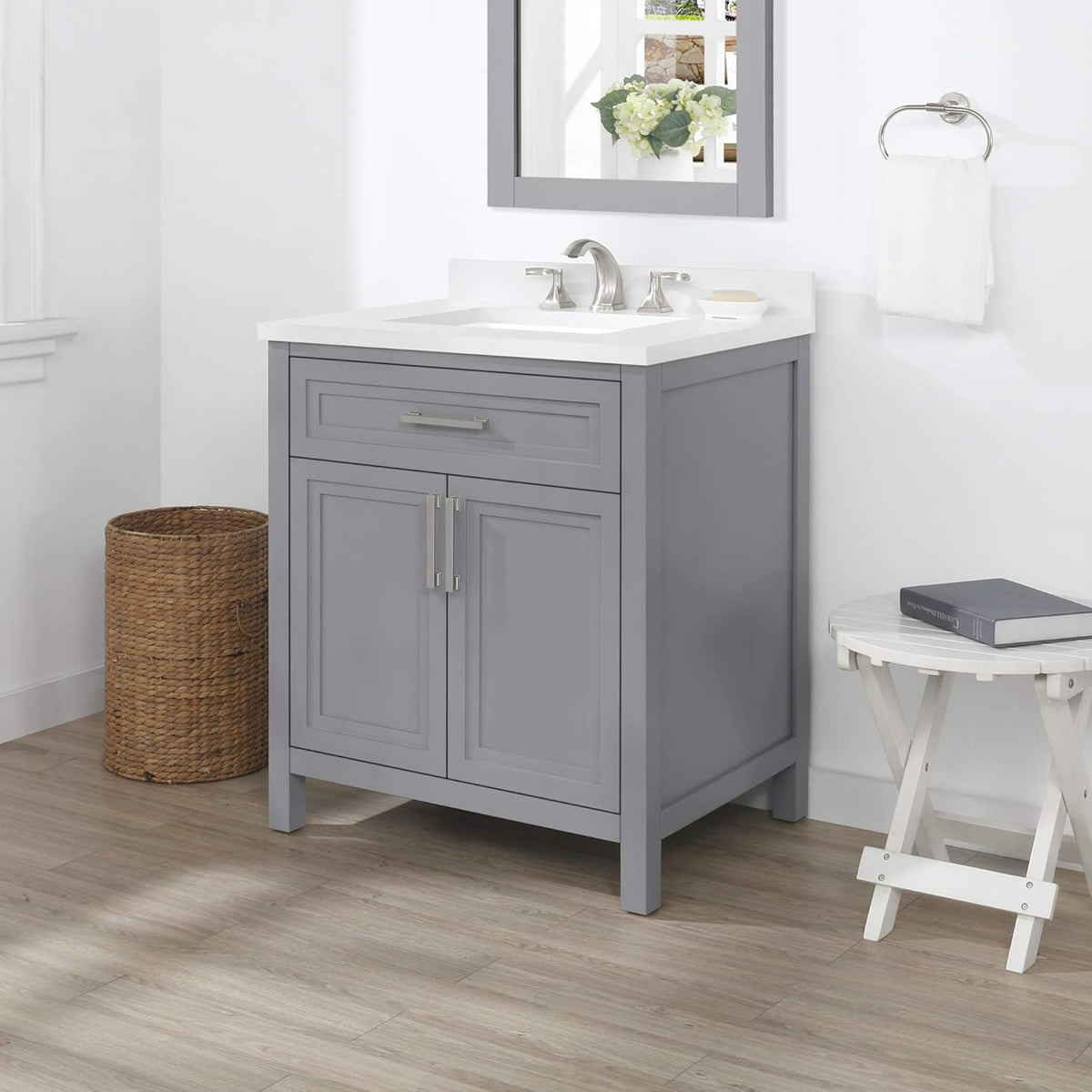 Single Sink Bathroom Vanity in American Grey J344585