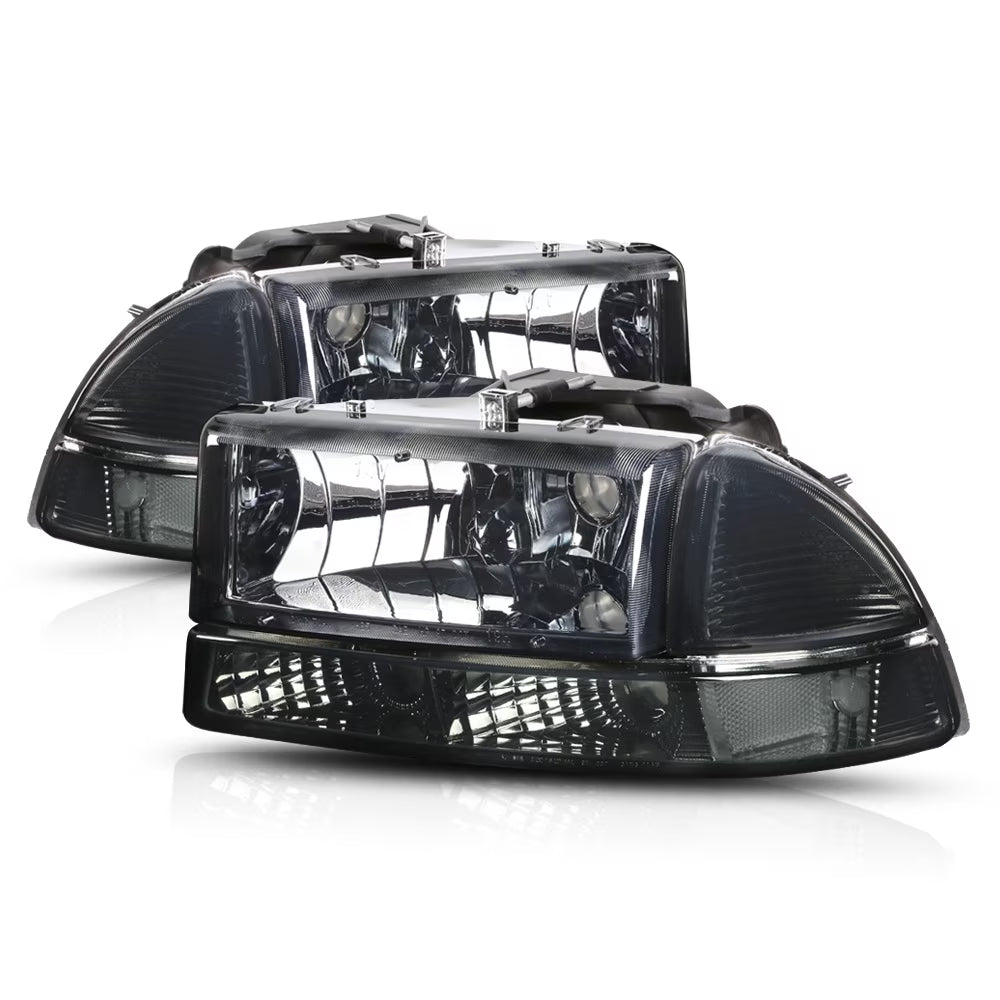 Smoke Tinted Headlight Clear Signal Reflector for Dodge Dakota/Durango O24828
