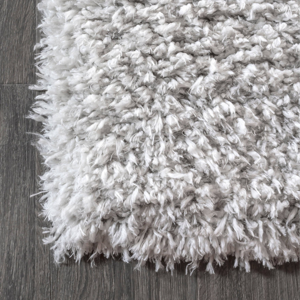 Gray Polyester Shag Runner F88383
