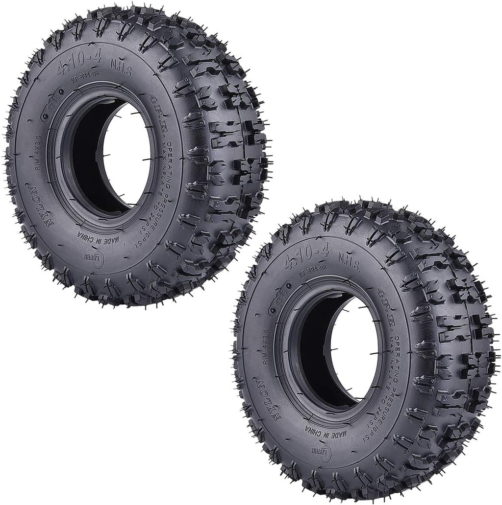 2 Pack of 2 4.10-4 Tires Replacement for Garden Rototiller Snow Blower Mowers Hand Truck Wheelbarrow Go Cart Kid ATV S18349