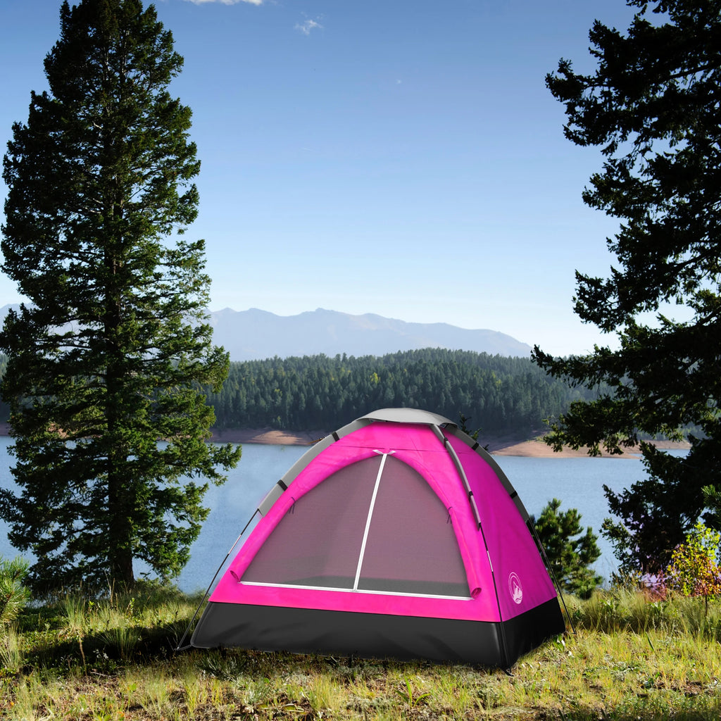 2-Person Camping Tent with Rain Fly and Carrying Bag N33888