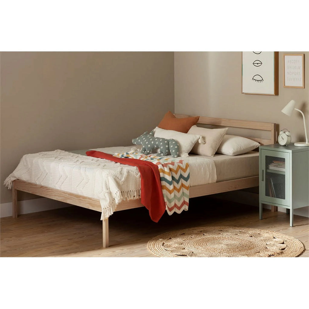 Complete Bed Full Natural Wood D825505