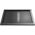 Shower Base with Center Trench Drain and Grate Tile Redi D3501