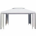 White Steel Frame Garden Canopy Tent Sun Shelter 118.1 x 157.5 Inches L205