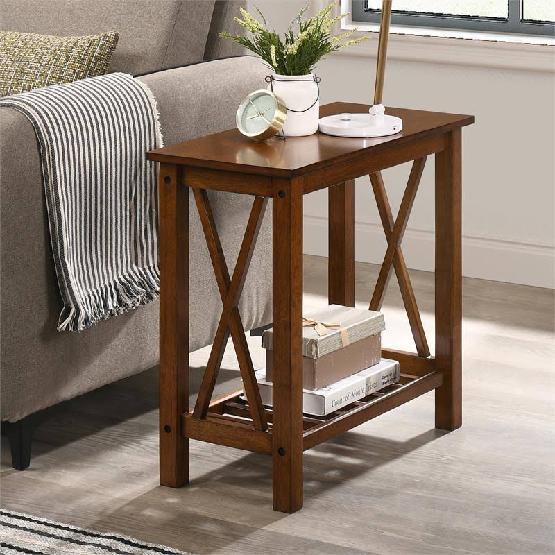 Medium Oak Wood Side Table J86022