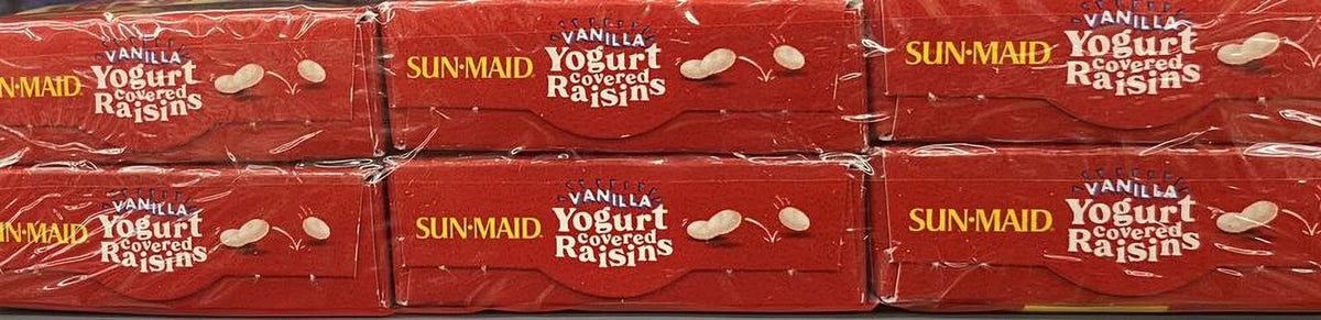 Vanilla Yogurt Covered Raisins 30 Boxes E6285
