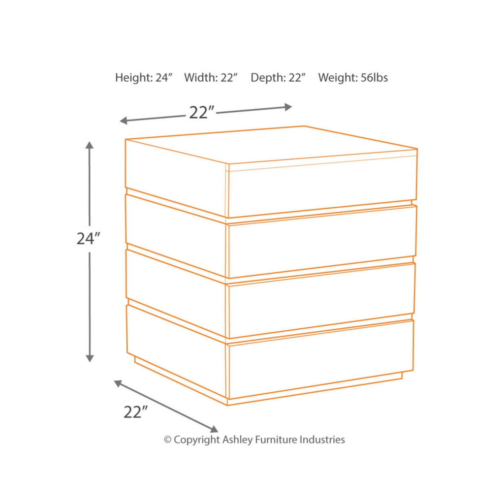 Transparent Black Square End Table M839