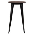 Black Metal Bar Height Table with Wood Top D98426