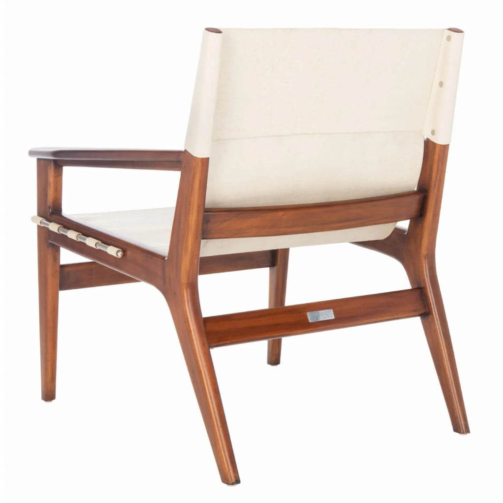 Brown Leather Sling Chair T1971