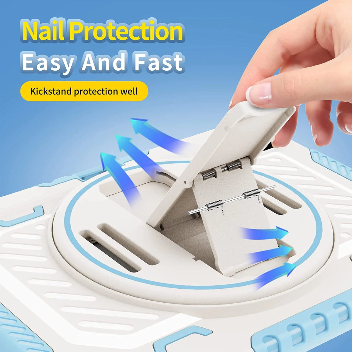 Heavy Duty Protective Case for iPad 10.9 Inch with Rotating Hand Strap & Stand X248750