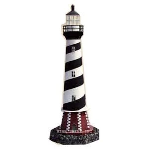 Black Tin Lighthouse Candle Holder R659621