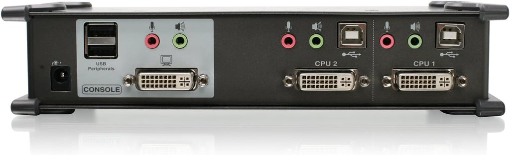 4-Port DVI KVMP Switch with Cables and Wireless Media Center Keyboard and Mouse N614689