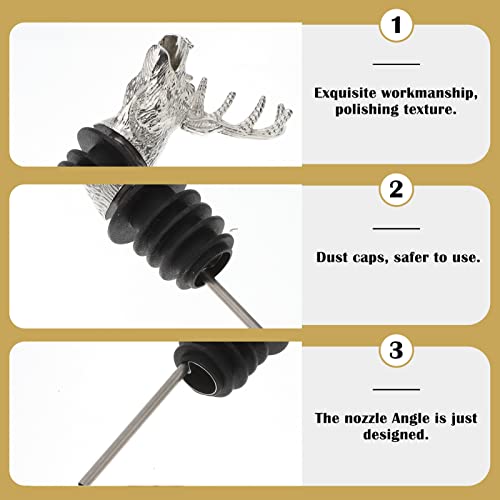 Deer Head Wine Pourer with Silicone Stopper R220652