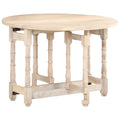 Round 43.3"x29.9" Solid Mango Wood Dining Table U986