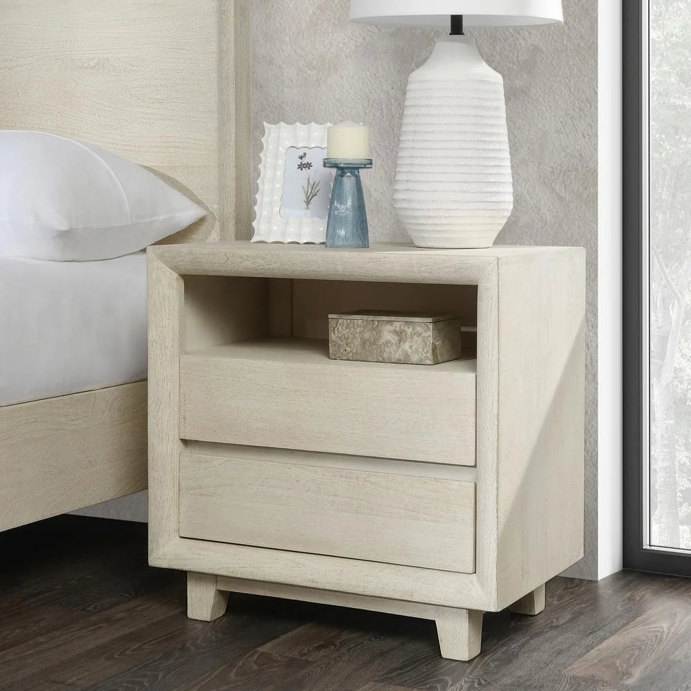 Two-Drawer Mango Wood Nightstand H947932