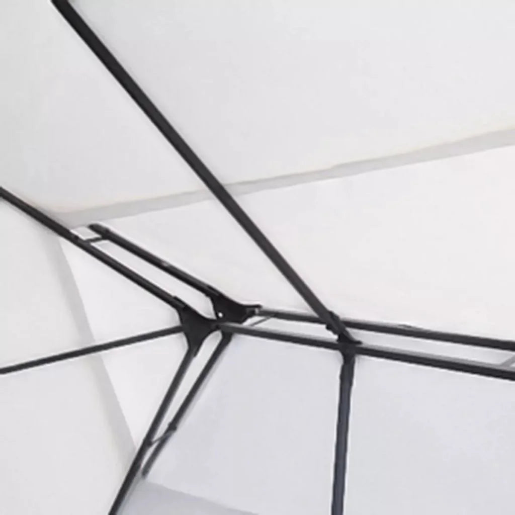 White Steel Frame Garden Canopy Tent Sun Shelter 118.1 x 157.5 Inches L205