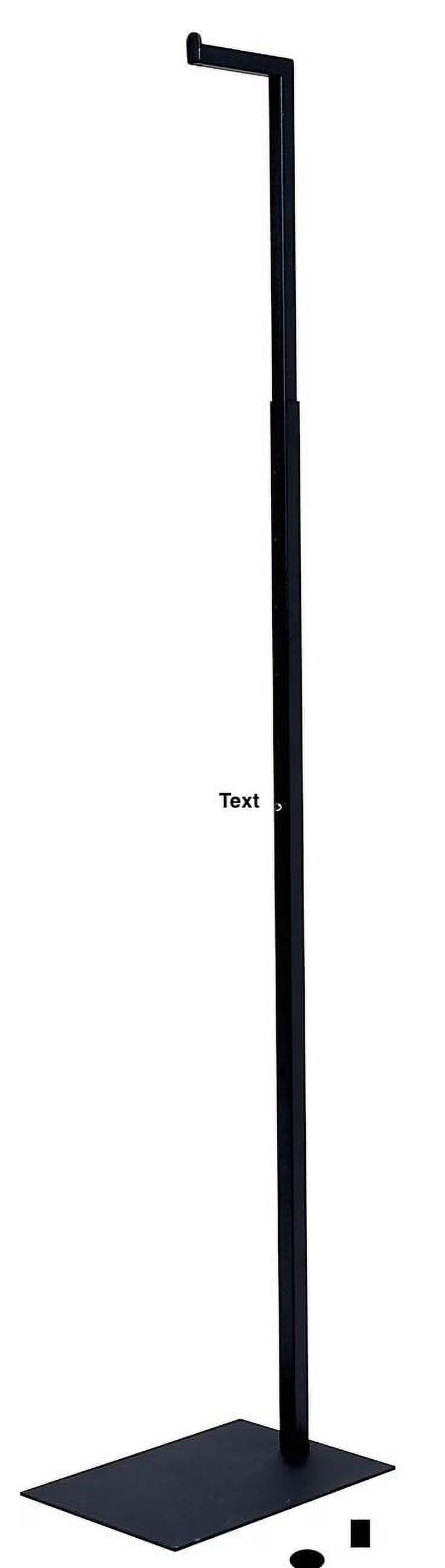 Matte Black Single Garment Display Rack T24450