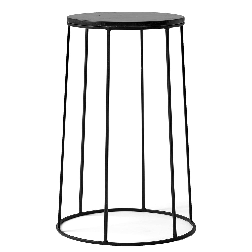 White Marble Top Wire Menu C278