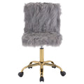 Gray Faux Fabric Swivel Office Chair V120024