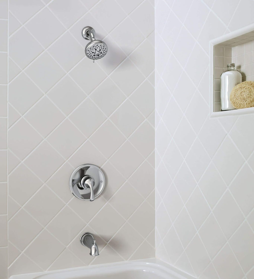 Chrome Tub and Shower with Valve Included M156