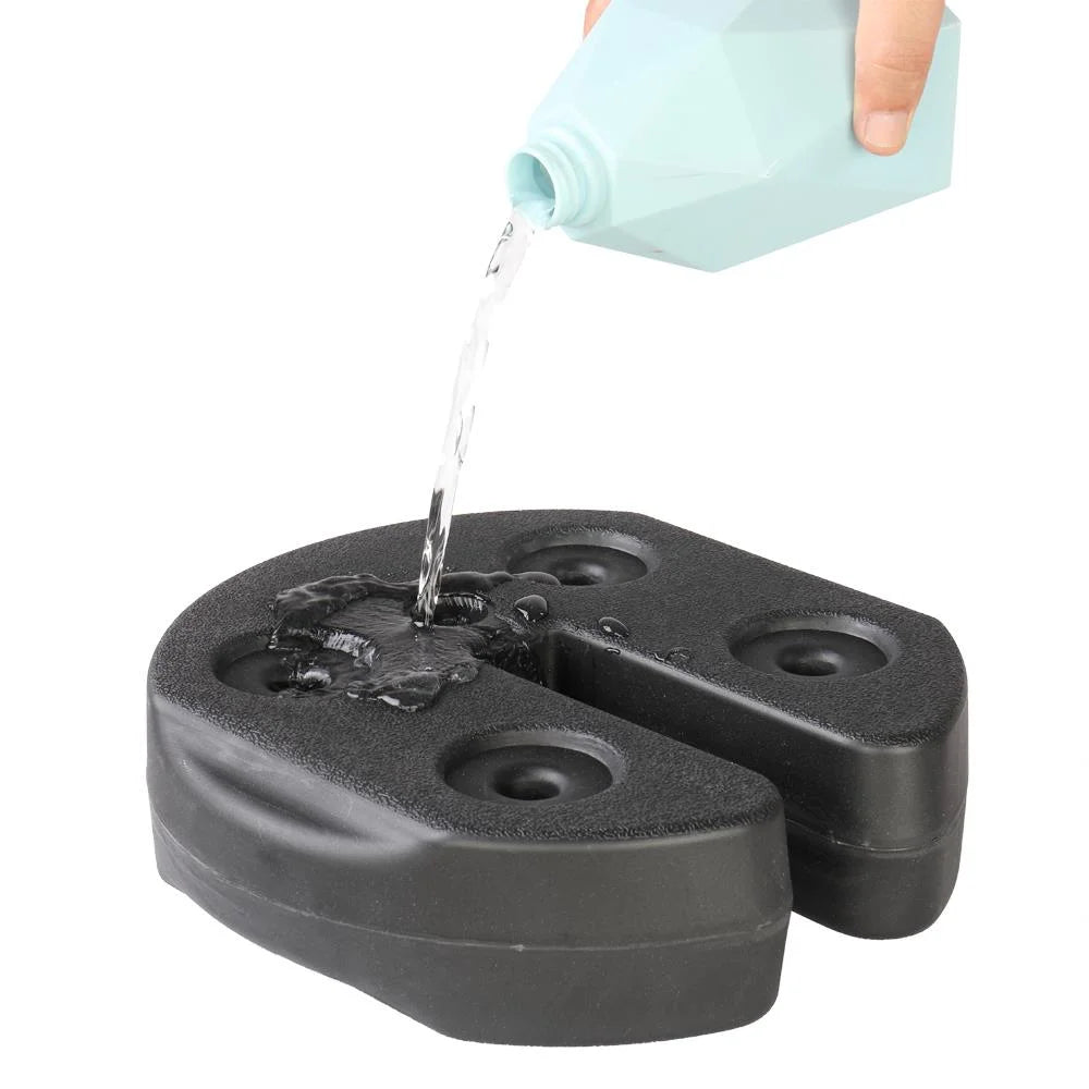 6pcs Tent Shade Canopy Water Fillable Weight Plates Black D86566
